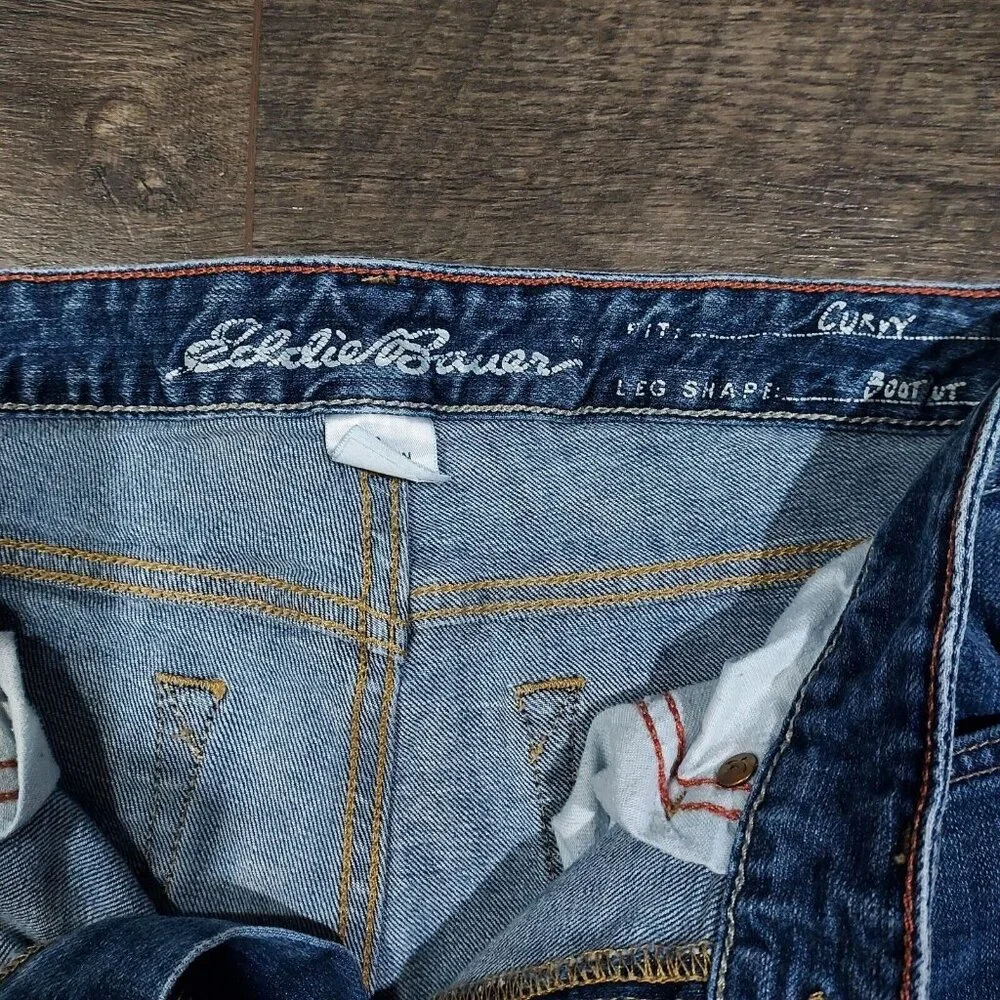 Eddie Bauer Slightly Curvy Bootcut Jeans Blue Size 8 - Picture 9 of 11